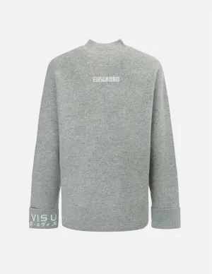 Logo Embroidery Mock Neck Sweater